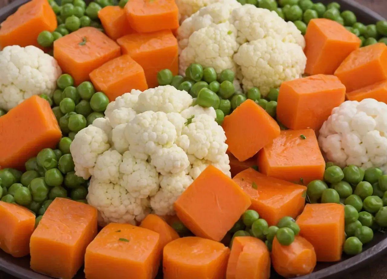 Гарнитура от пресни задушени зеленчуци