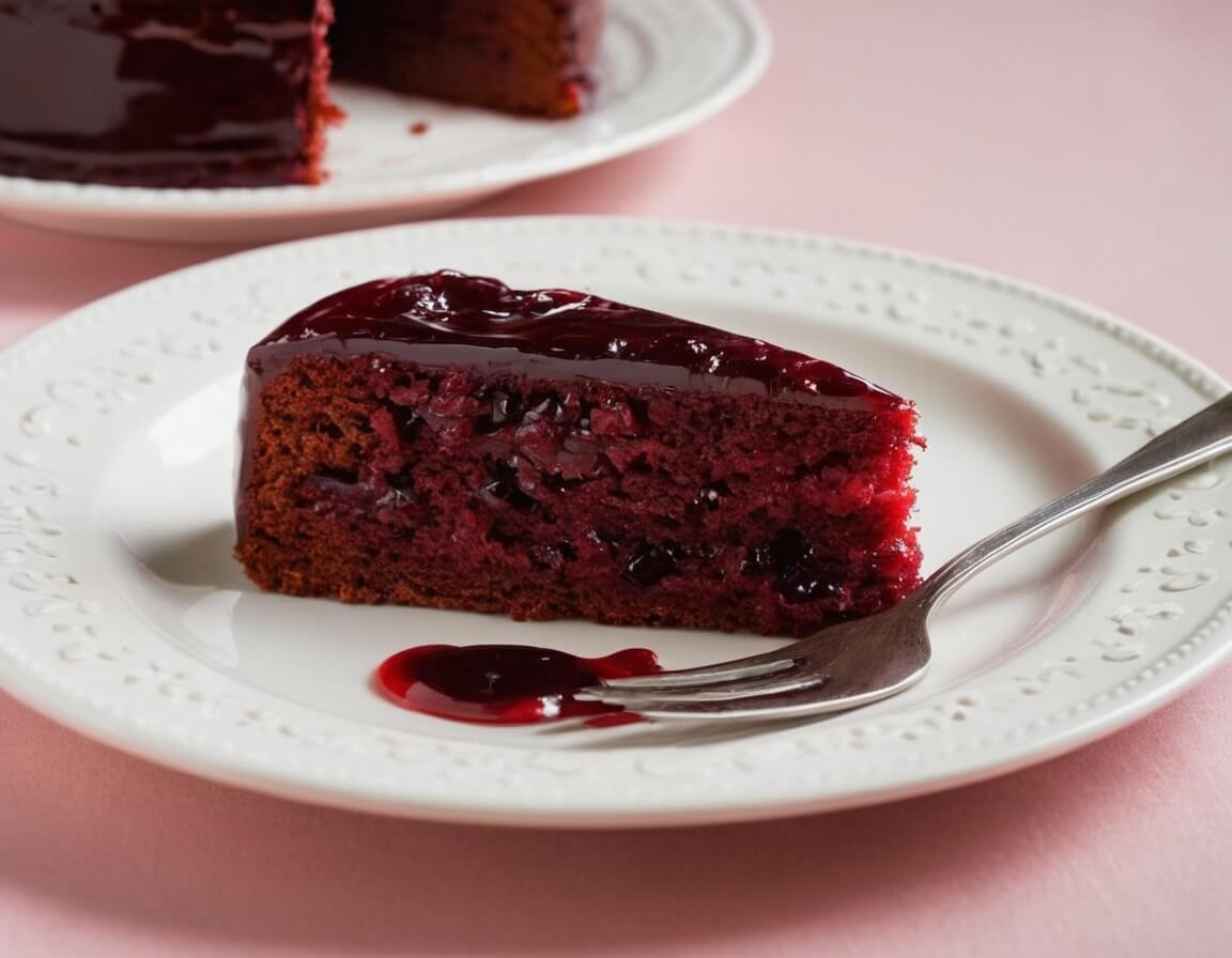 Обърнат сладкиш с череши